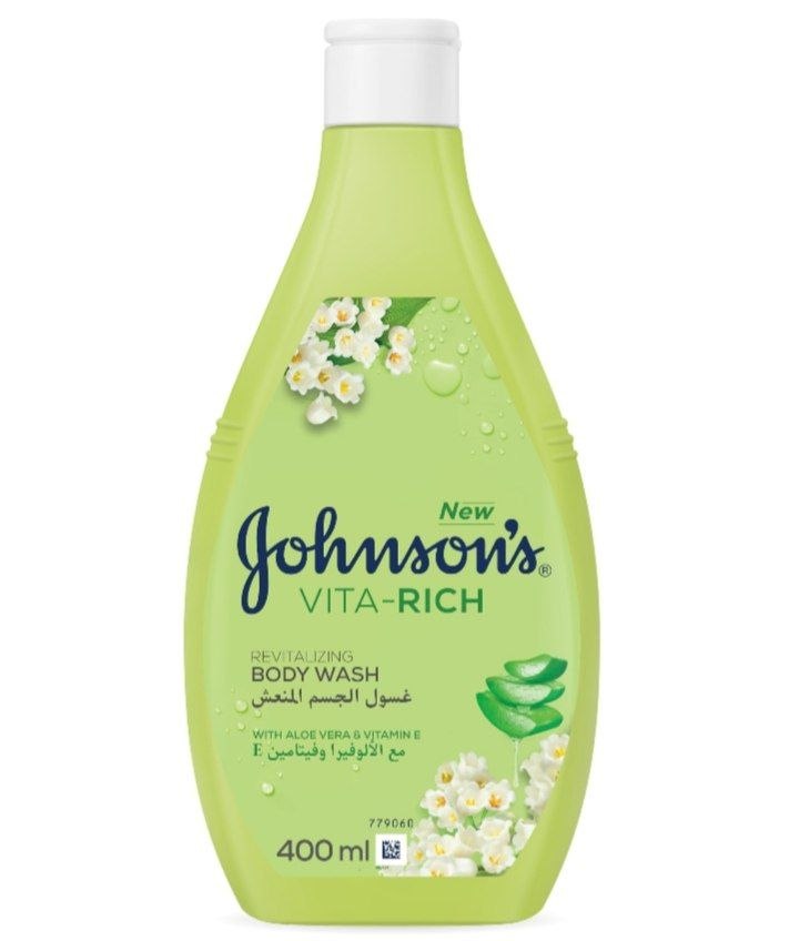 JOHNSON'S BODY WASH  WITH ALOE VERA & VITAMIN E 400ml