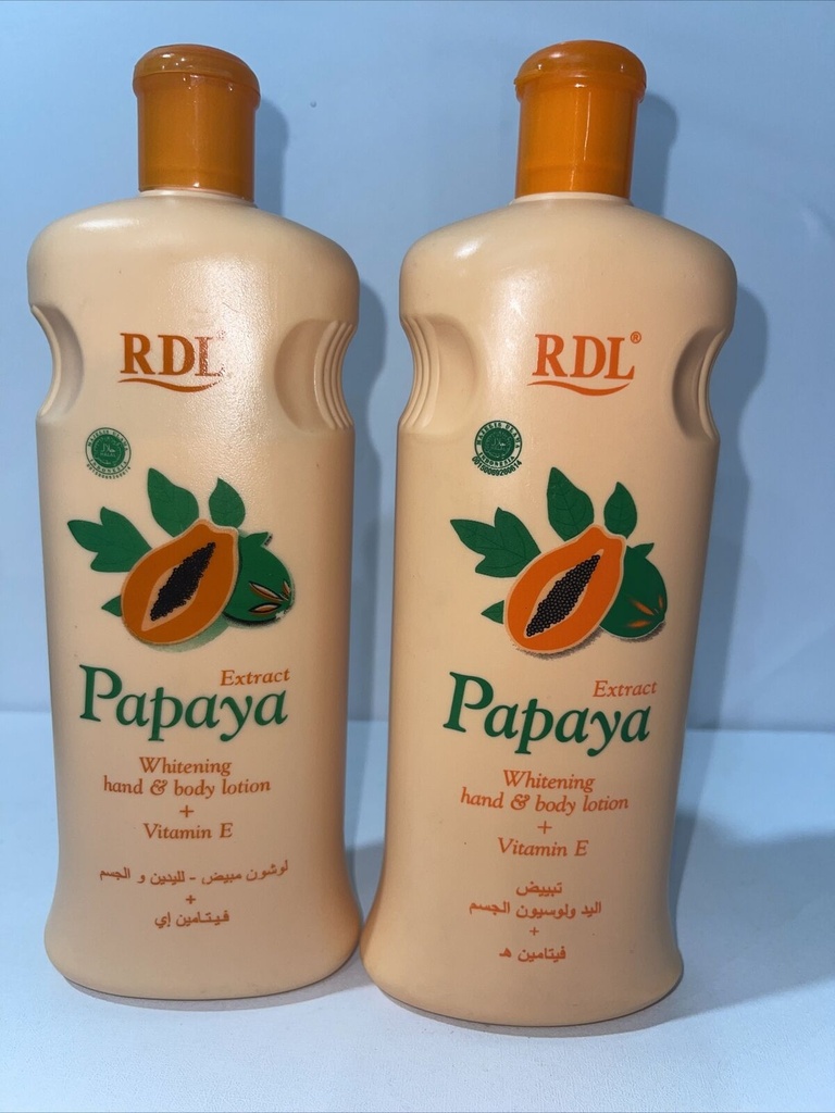 RDL MOISTURISING BODY AND HAND LOTION PAPAYA 600ml